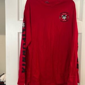 Hollister long sleeve tee with rose and cat logo